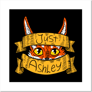 just Ashley, a hand drawn illustration. personalized gift for ash. Posters and Art